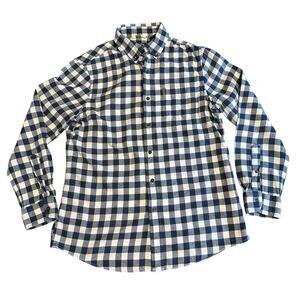 Men’s Flannel Shirt Size Medium Soft Blue / White Plaid Performance Button Down